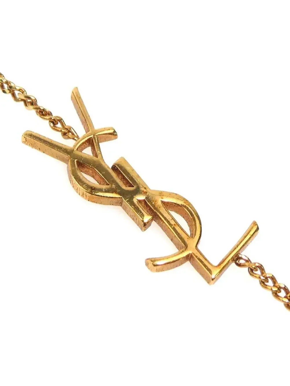 Auth Saint Laurent Ysl Logo Bracelet #293929S21B